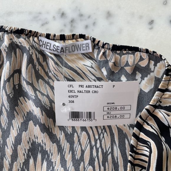 Chelsea Flower Printed Silk Halter Tank - Picture 13 of 14